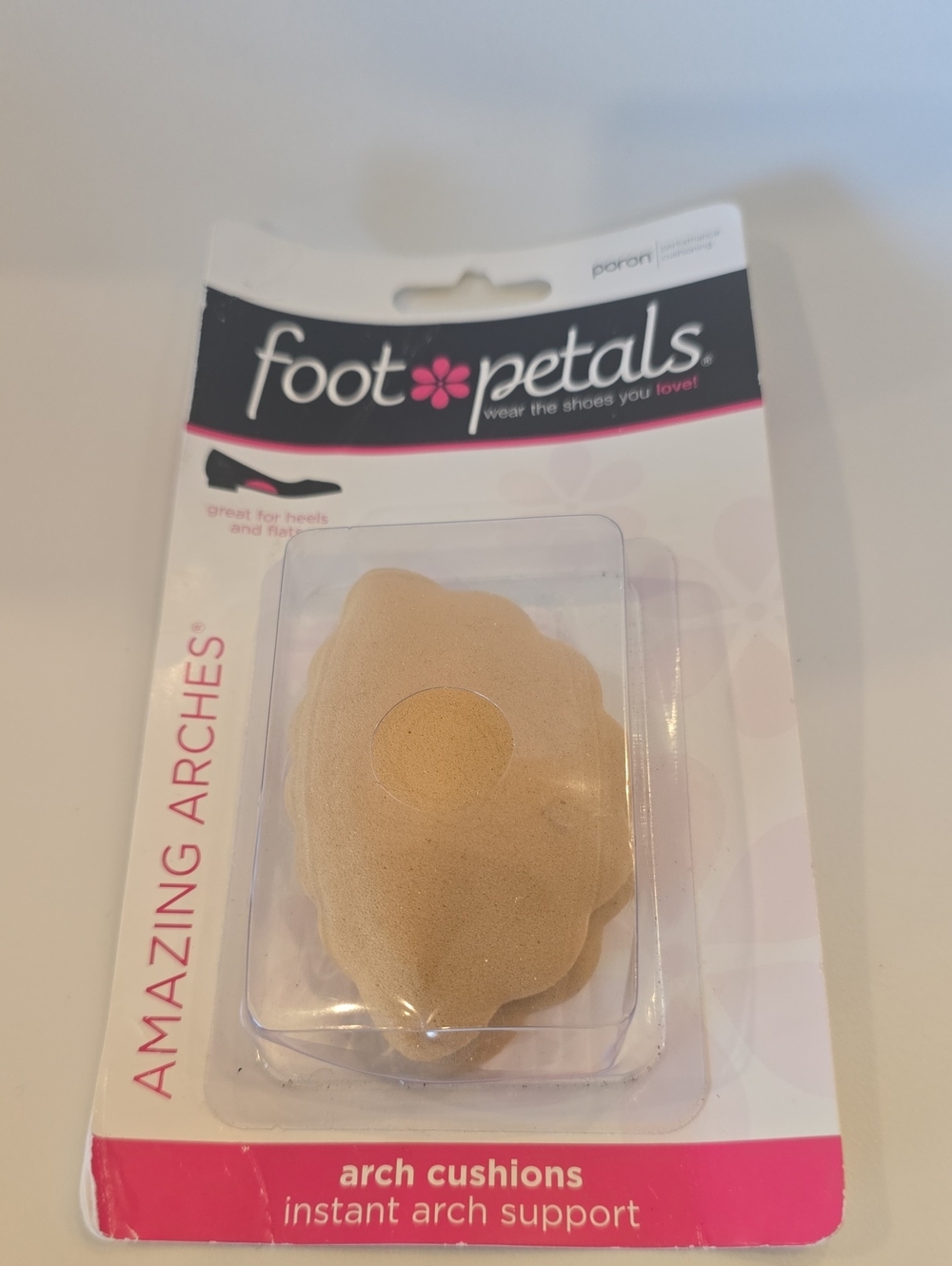 Foot Petals Beige Arch Cushions - Instant Arch Support for Women